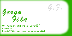 gergo fila business card